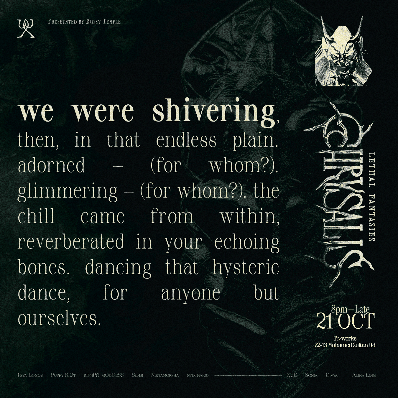 Chrysalis poster text 1